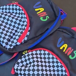Vans Kids' Checkered Backpack with Colorful Accents